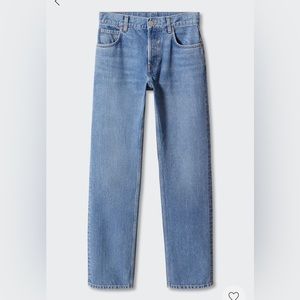 Mango Mid-Rise Straight Jeans